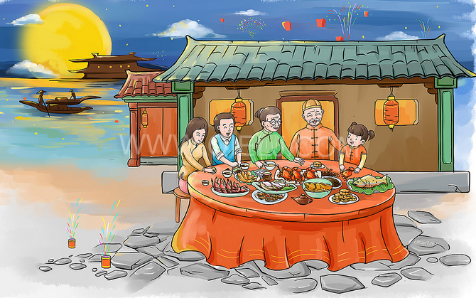 賞中秋圓月享美好時光，企鵝糧油機械祝您中秋團圓快樂(圖2)